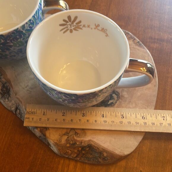 Lily Pulitzer Blue Floral Mug Set - Picture 5 of 7